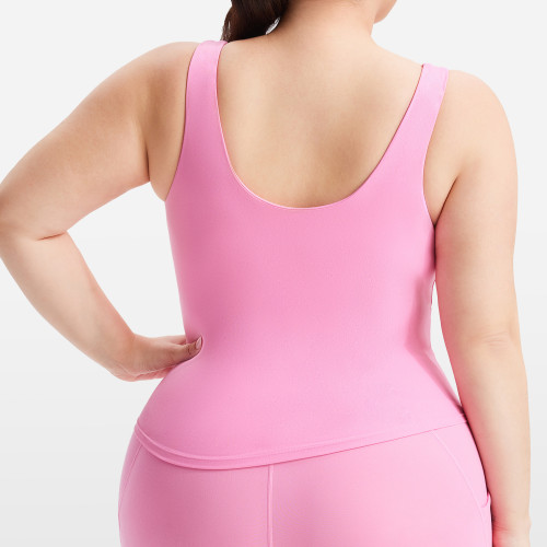 U-neck beautiful back breathable quick-drying fitness trousers one-piece tights women