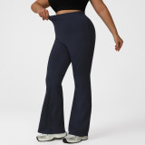 Slightly flared high waist hip-lifting yoga pants autumn belly-slimming and meat-covering running and fitness flared pants