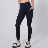 Plus size yoga suit for women, high-end tight sportswear, two-piece pocket fitness suit