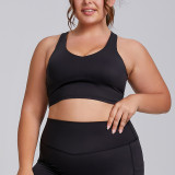 High-strength shockproof brushed I-shaped yoga vest with high elasticity and breathable fitness bra