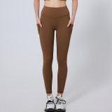 Plus size yoga suit for women, high-end tight sportswear, two-piece pocket fitness suit