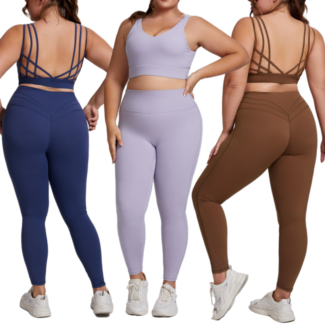 Plus size sports bra for women, sexy backless sports bra, shockproof yoga bra for night running