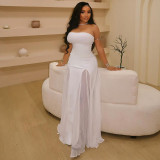 Elegant Strapless Slim Fit A-Line Dress