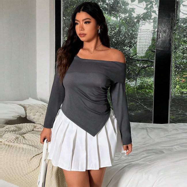 Autumn Off-the-shoulder Causal Long Sleeve Top