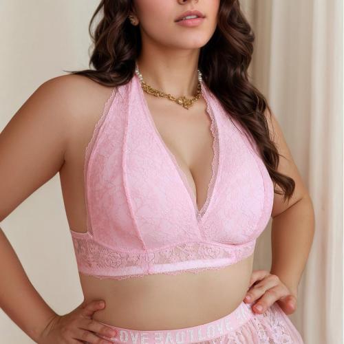 Women's Plus Size Sexy Lace Bra Mesh Curvy Fit Underwear