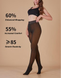 Women's High-Quality Fleece-Lined Sheer Leggings Plus Size One-Piece Leggings for Winter & Autumn