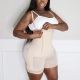 Women's High-Waist Butt Lifting Shapewear with Zipper Closure-Lace Trimmed Tummy Control Adjustable Straps Postpartum Slimming