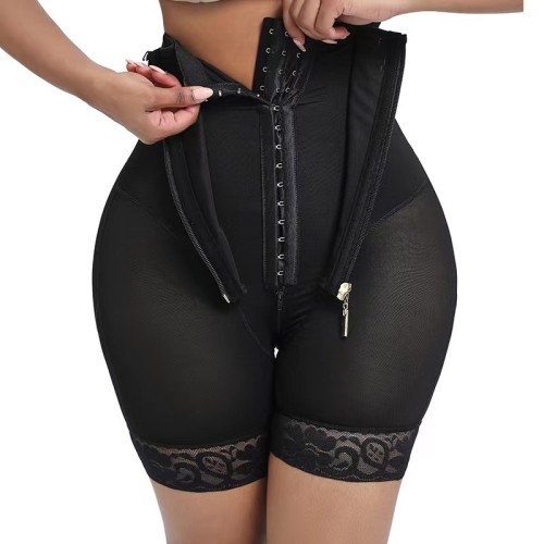 Women's High Waist Butt Lifting Shapewear with Zipper Closure Tummy Control Postpartum Slimming