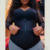 Women's Colombian-Style Fajas Bodysuit with Thong Design