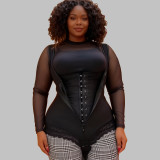 Women's Colombian-Style Fajas Bodysuit with Thong Design