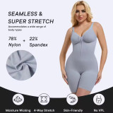 Seamless Tummy Control Shapewear Bodysuit with Shorts – Butt Lifting Full Body Shaper Zip Front Compression Romper