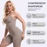 Seamless Tummy Control Shapewear Bodysuit with Shorts – Butt Lifting Full Body Shaper Zip Front Compression Romper