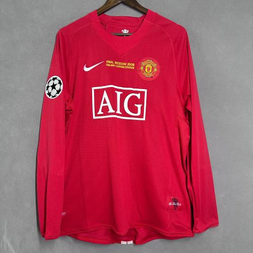 07-08 Manchester United home long sleeve Champions League