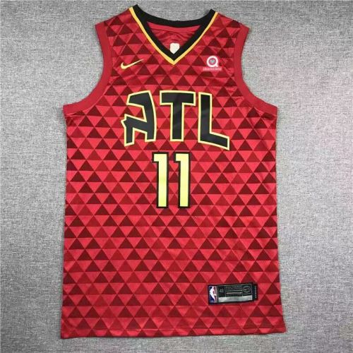 Atlanta Hawks trae young basketball jersey red