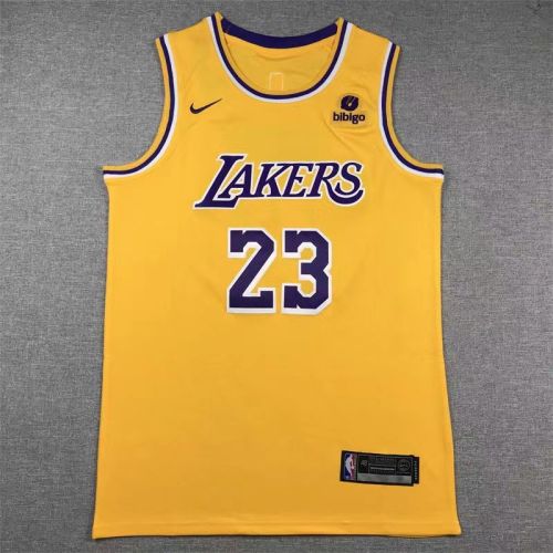 Los Angeles Lakers Lebron James 23# basketball jersey yellow