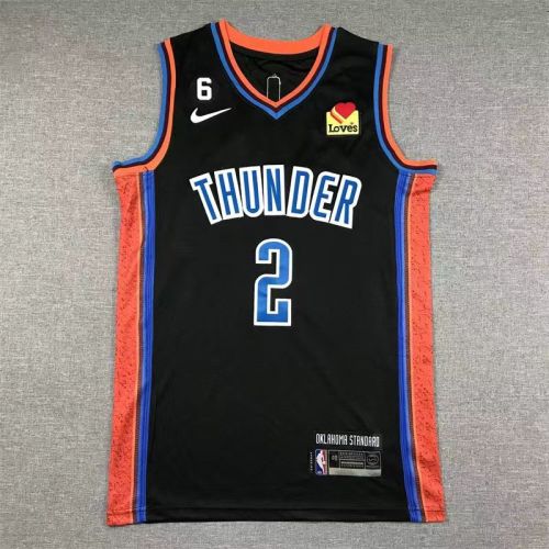 Vintage Oklahoma City Thunder Shai Gilgeous-Alexander basketball jersey black