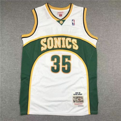Seattle Supersonics Kevin Durant basketball jersey white