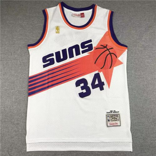 Charles Barkley #34 Phoenix Suns basketball jersey white