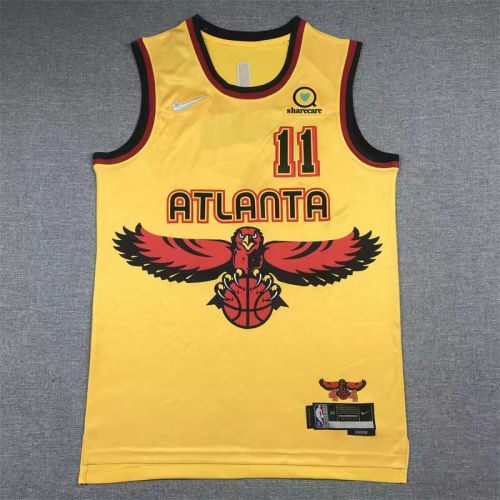 Atlanta Hawks trae young basketball jersey yellow