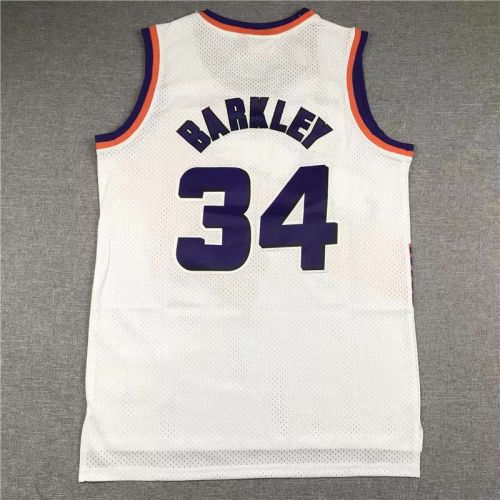 Charles Barkley #34 Phoenix Suns basketball jersey white