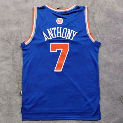 New York Knicks  Carmelo Anthony basketball jersey blue