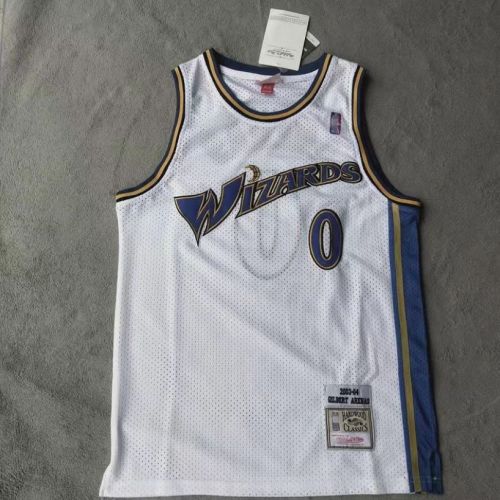 gilbert arenas #0 Washington Wizards basketball jersey white