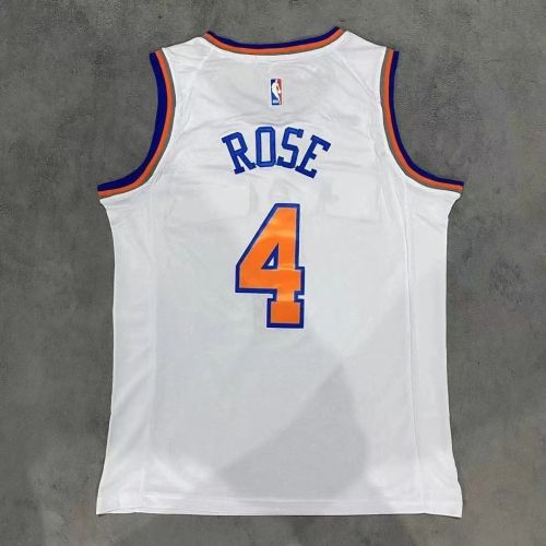 New York Knicks  derrick rose basketball jersey white