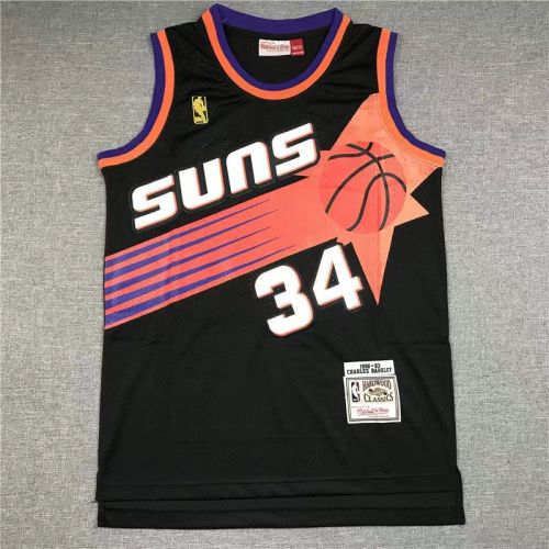 Charles Barkley #34 Phoenix Suns basketball jersey black