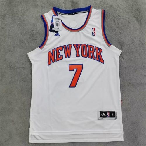 New York Knicks  Carmelo Anthony basketball jersey white