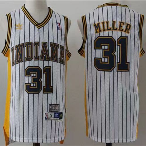 Vintage INDIANA PACERS #31 REGGIE MILLER basketball jersey white