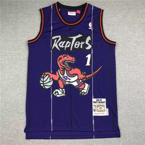 Toronto Raptors tracy mcgrady basketball jersey purple