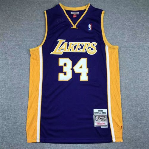 Los Angeles Lakers Shaquille O'Neal basketball jersey Purple