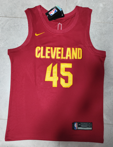 donovan mitchell #45 Cleveland Cavs basketball jersey red