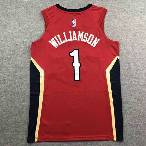 Vintage Zion Williamson New Orleans Pelicans basketball jersey red