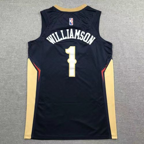 Vintage Zion Williamson New Orleans Pelicans basketball jersey navy blue