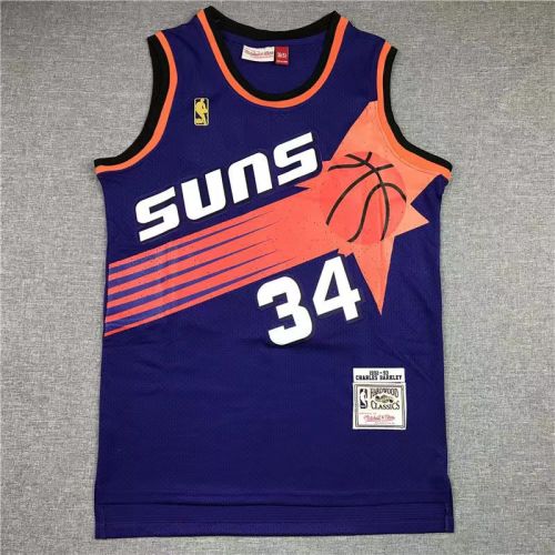 Charles Barkley #34 Phoenix Suns basketball jersey purple
