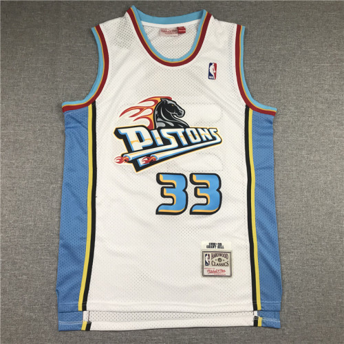 Detroit Pistons Grant Hill basketball jersey white