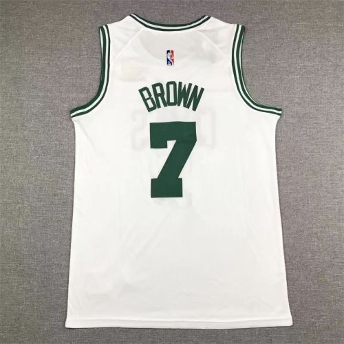 Boston Celtics  jaylen brown basketball jersey white