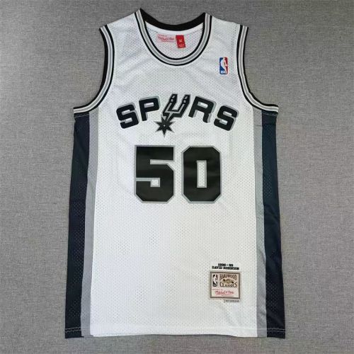 San Antonio Spurs  David Robinson basketball jersey white