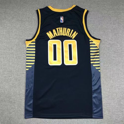Vintage INDIANA PACERS #00 Bennedict Mathurin basketball jersey black