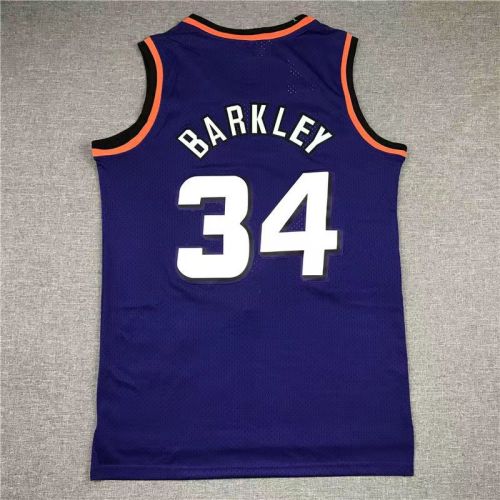 Charles Barkley #34 Phoenix Suns basketball jersey purple