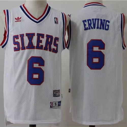 Vintage Philadelphia 76ers Sixers Julius Erving basketball jersey white