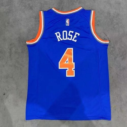 New York Knicks  derrick rose basketball jersey blue