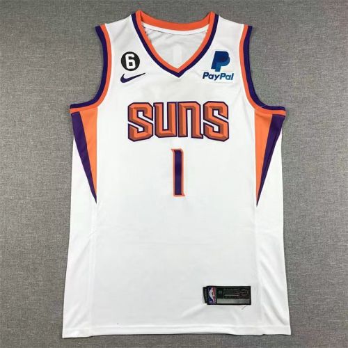 devin booker #1 Phoenix Suns basketball jersey white