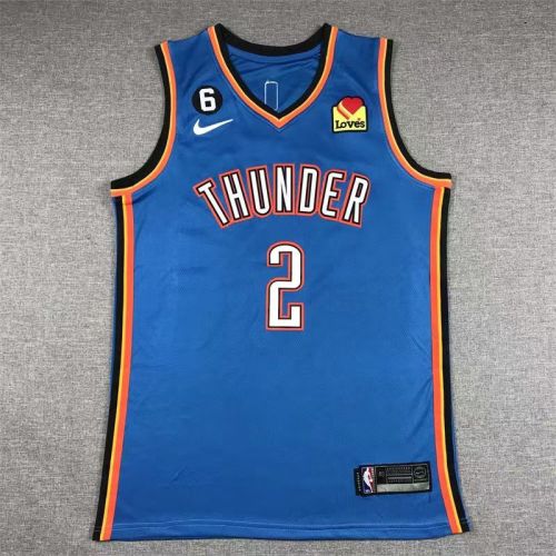 Vintage Oklahoma City Thunder Shai Gilgeous-Alexander basketball jersey blue