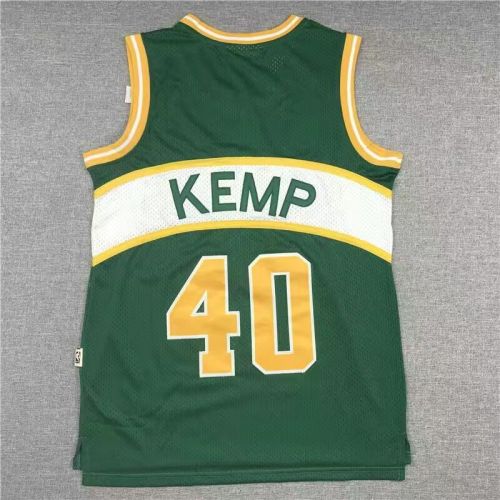 Seattle Supersonics Shawn Kemp basketball jersey green