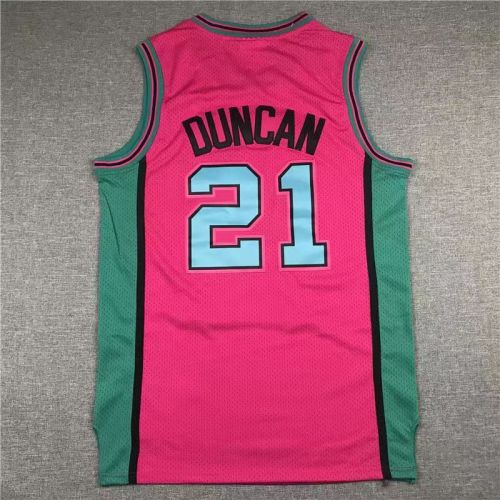 San Antonio Spurs  Tim Duncan basketball jersey red