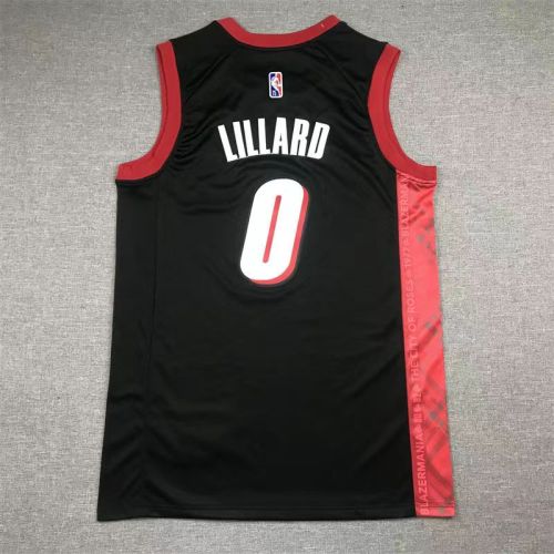 Vintage Portland Trail Blazers #0 damian lillard basketball jersey black