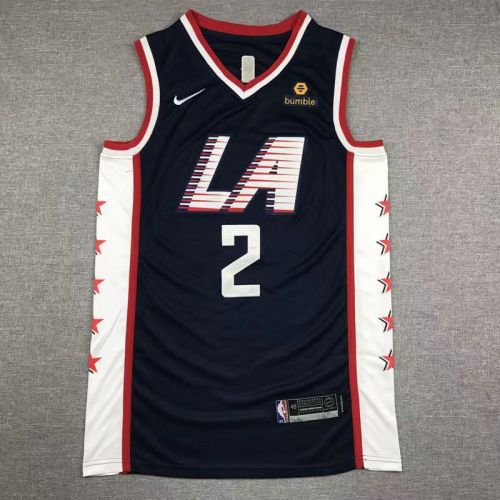 Los Angeles Clippers Kawhi Leonard basketball jersey Navy