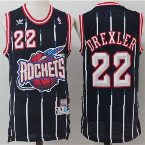 Vintage Houston Rockets #22 Clyde Drexler basketball jersey blue